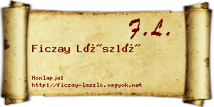 Ficzay László névjegykártya